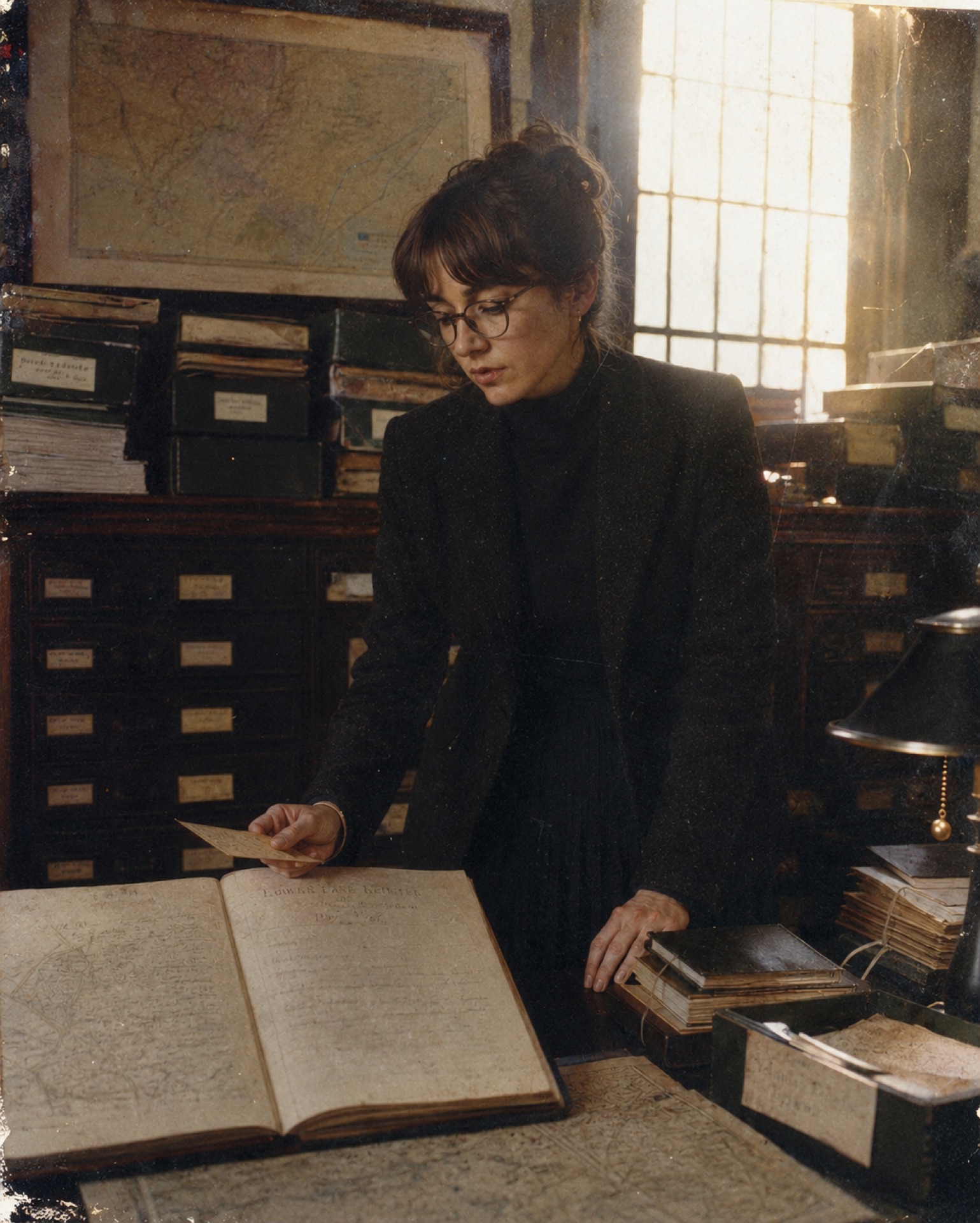 The archivist character rendered in Appalache's visual style.