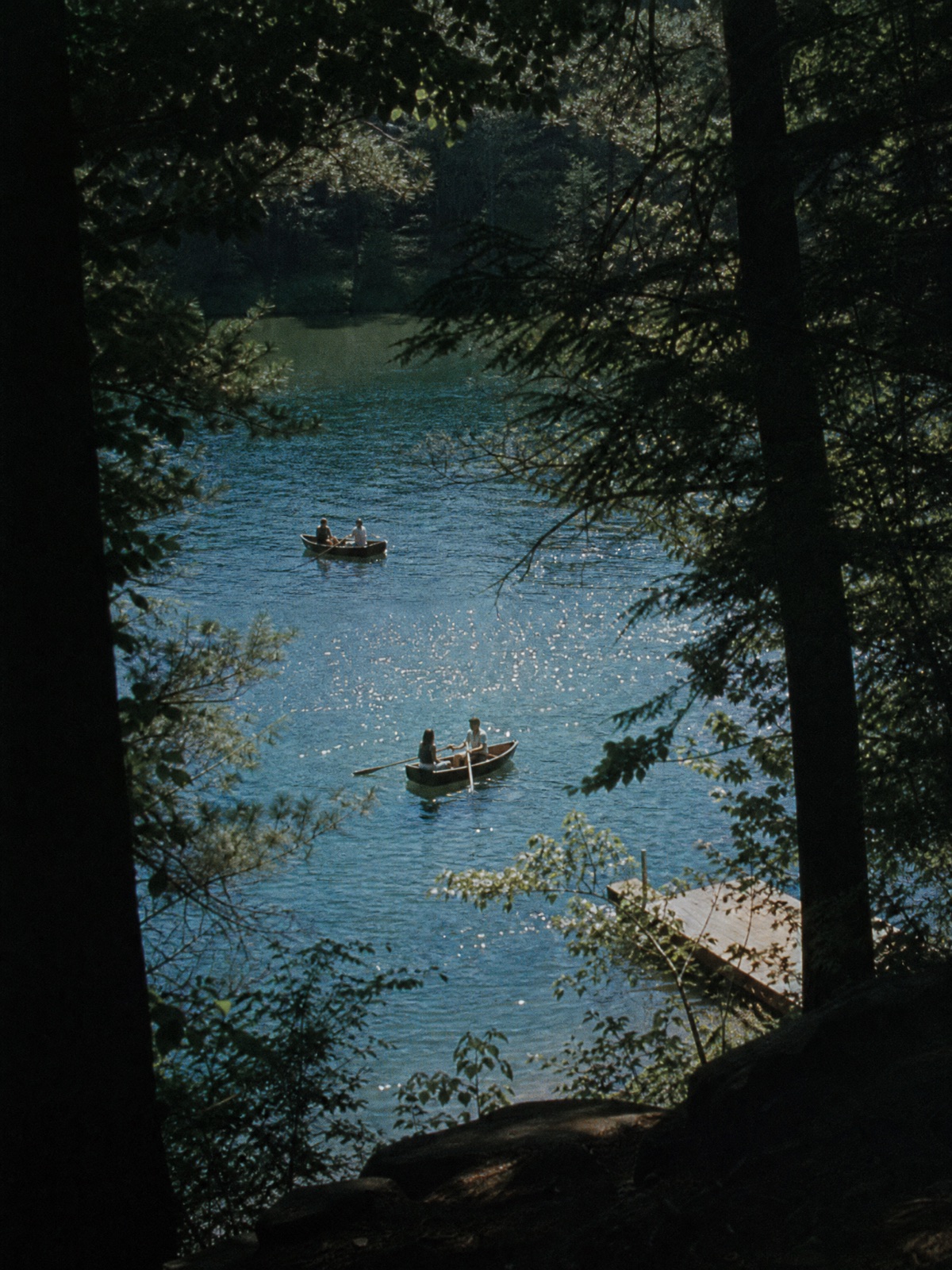The lower lake and boats in the Appalache Estate world.